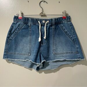 No Boundaries Blue Jean Shorts with Drawstring